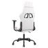 Silla gaming de masaje cuero sintético blanco y