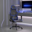 Silla gaming cuero sintético negro y azul