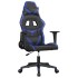 Silla gaming cuero sintético negro y