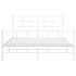 Estructura cama metal cabecero y estribo blanco 140x190