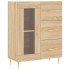 Aparador alto madera contrachapada color roble 69,5x34x180