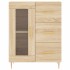 Aparador alto madera contrachapada color roble 69,5x34x180