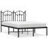 Estructura de cama con cabecero metal negro 120x190