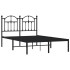 Estructura de cama con cabecero metal negro 120x190