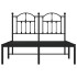 Estructura de cama con cabecero metal negro 120x190