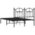 Estructura de cama con cabecero metal negro 120x190