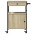 Carrito de cocina madera ingeniería roble Sonoma 56x43x89,5