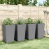 Jardineras 4 unidades PP gris claro 32,5x32,5x57