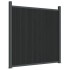 Panel de valla con 2 postes WPC gris 180x186