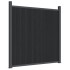 Panel de valla con 2 postes WPC gris 180x186