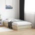 Estructura de cama con luces LED roble Sonoma 75x190