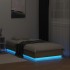 Estructura de cama con luces LED roble Sonoma 75x190