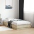 Estructura de cama con luces LED roble Sonoma 90x190