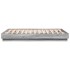 Estructura de cama con luces LED gris Sonoma 135x190