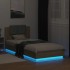 Estructura de cama cabecero luces LED roble Sonoma 100x200