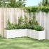 Jardinera con enrejado PP blanco 160x160x140