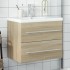 Mueble de baño con lavabo integrado roble