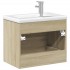 Mueble de baño con lavabo integrado roble