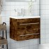 Mueble de baño con lavabo integrado roble