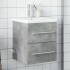 Mueble de baño con lavabo integrado gris