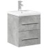 Mueble de baño con lavabo integrado gris