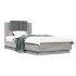 Estructura de cama cabecero luces LED gris Sonoma 90x190