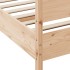 Estructura de cama con cabecero madera maciza de pino