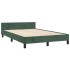 Estructura cama con cabecero terciopelo verde oscuro 120x190