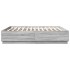 Estructura de cama con luces LED madera gris Sonoma 200x200