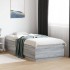 Estructura cama con luces LED madera gris Sonoma 100x200