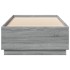 Estructura cama con luces LED madera gris Sonoma 100x200