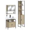 Set de muebles de baño 3 pzas madera contrachapada roble Sonoma