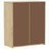 Cajonera SAUDA madera maciza de pino color roble 76,5x39x91