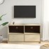 Mueble de TV SAUDA madera maciza pino color roble 99x43x55