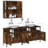 Set de muebles baño 3 pzas madera contrachapada roble