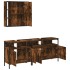 Set de muebles baño 3 pzas madera contrachapada roble