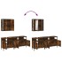 Set de muebles baño 3 pzas madera contrachapada roble