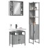 Set de muebles de baño 3 pzas madera contrachapada gris