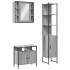 Set de muebles de baño 3 pzas madera contrachapada gris