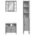 Set de muebles de baño 3 pzas madera contrachapada gris