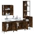 Set de muebles de baño 4 piezas madera contrachapada roble