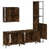 Set de muebles de baño 4 piezas madera contrachapada roble