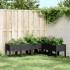 Jardinera con patas PP negro 160x120x42