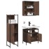 Set de muebles de baño 3 pzas madera contrachapada roble