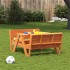 Mesa de pícnic para niños madera pino marrón cera 88x122x58