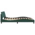 Estructura cama con cabecero terciopelo verde oscuro 180x200