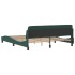 Estructura cama con cabecero terciopelo verde oscuro 180x200