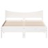 Estructura de cama madera maciza de pino blanco 135x190