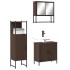 Set de muebles baño 3 pzas madera contrachapada roble