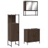 Set de muebles baño 3 pzas madera contrachapada roble